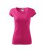 Womens/ladies Pure T-shirt Pink Adler-1