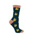 1 Pack Ladies Novelty Teal Rubber Duck Bamboo Socks-1