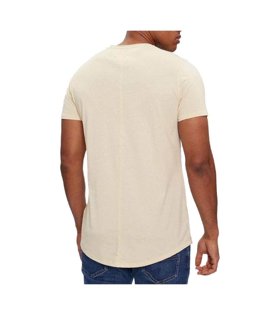 T-shirt Écru Homme Tommy Hilfiger Xslim Jaspe - L-2