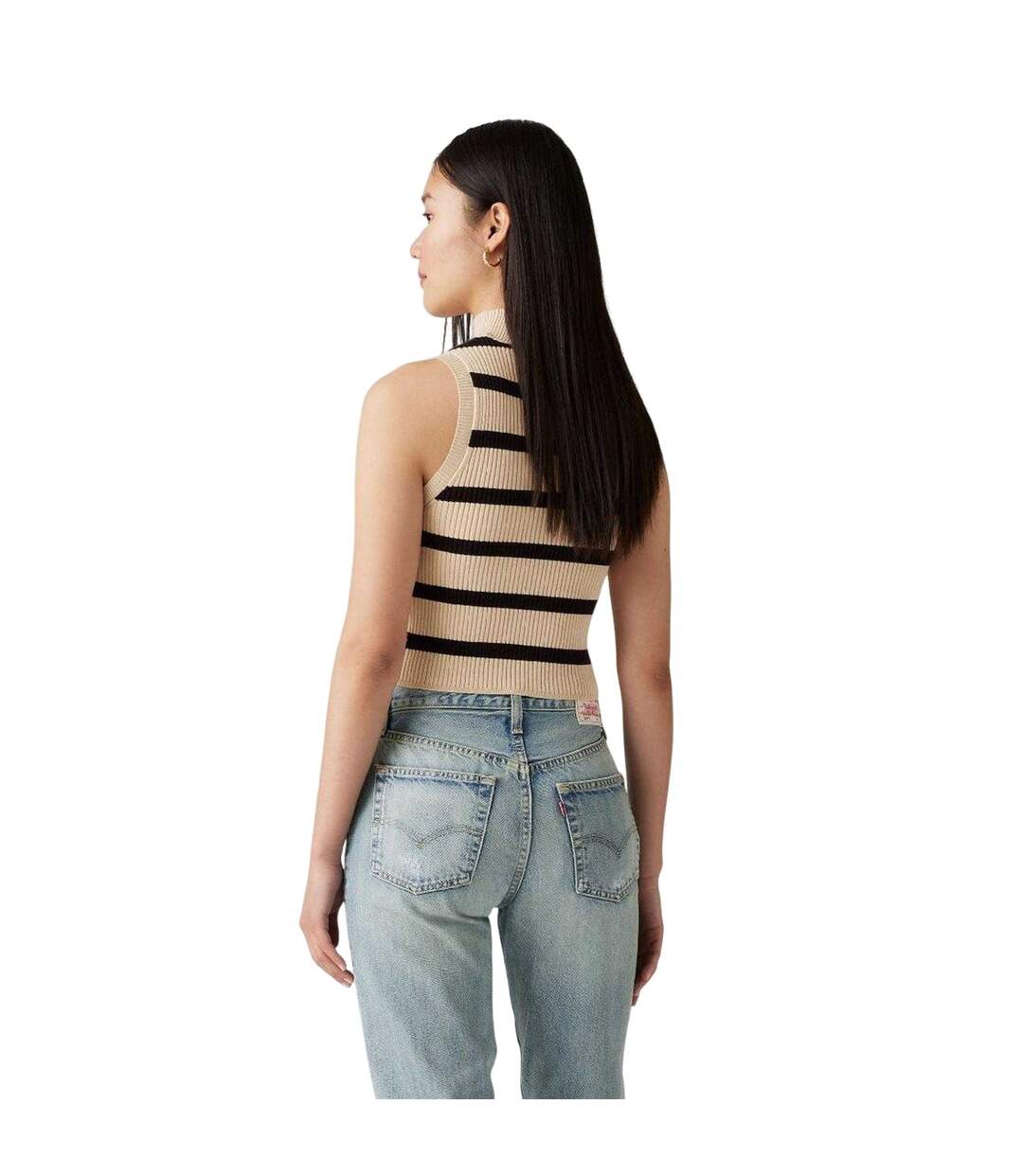 Haut Court Sans Manches Tulip Femme Crème Levis-3