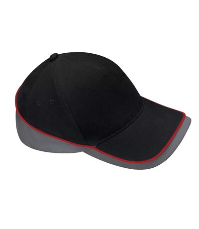 Casquette Teamwear Competition Noir Gris Foncé Rouge Classique Beechfield