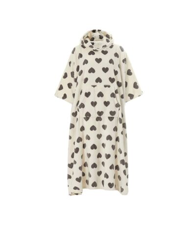 Ladies Oversized Blanket Hoodie - Extra Long Fleece Poncho with Kangaroo Pocket