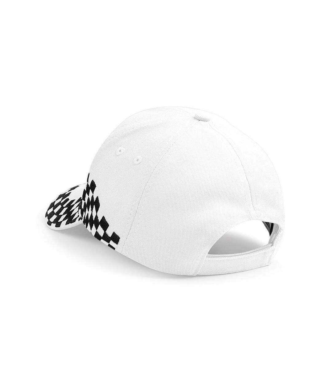 Lot de 2  casquettes à carreaux adulte blanc Beechfield-2