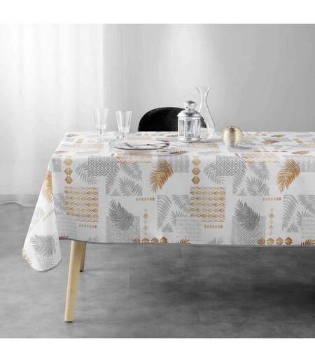 Nappe Imprimée Olenna 150x240cm Jaune & Blanc