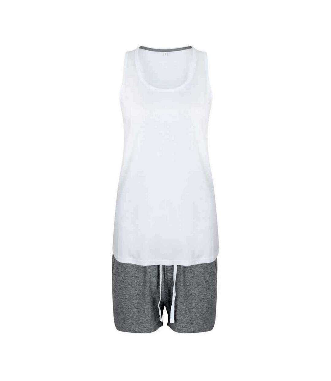 Ensemble de pyjama femme blanc / gris Towel City