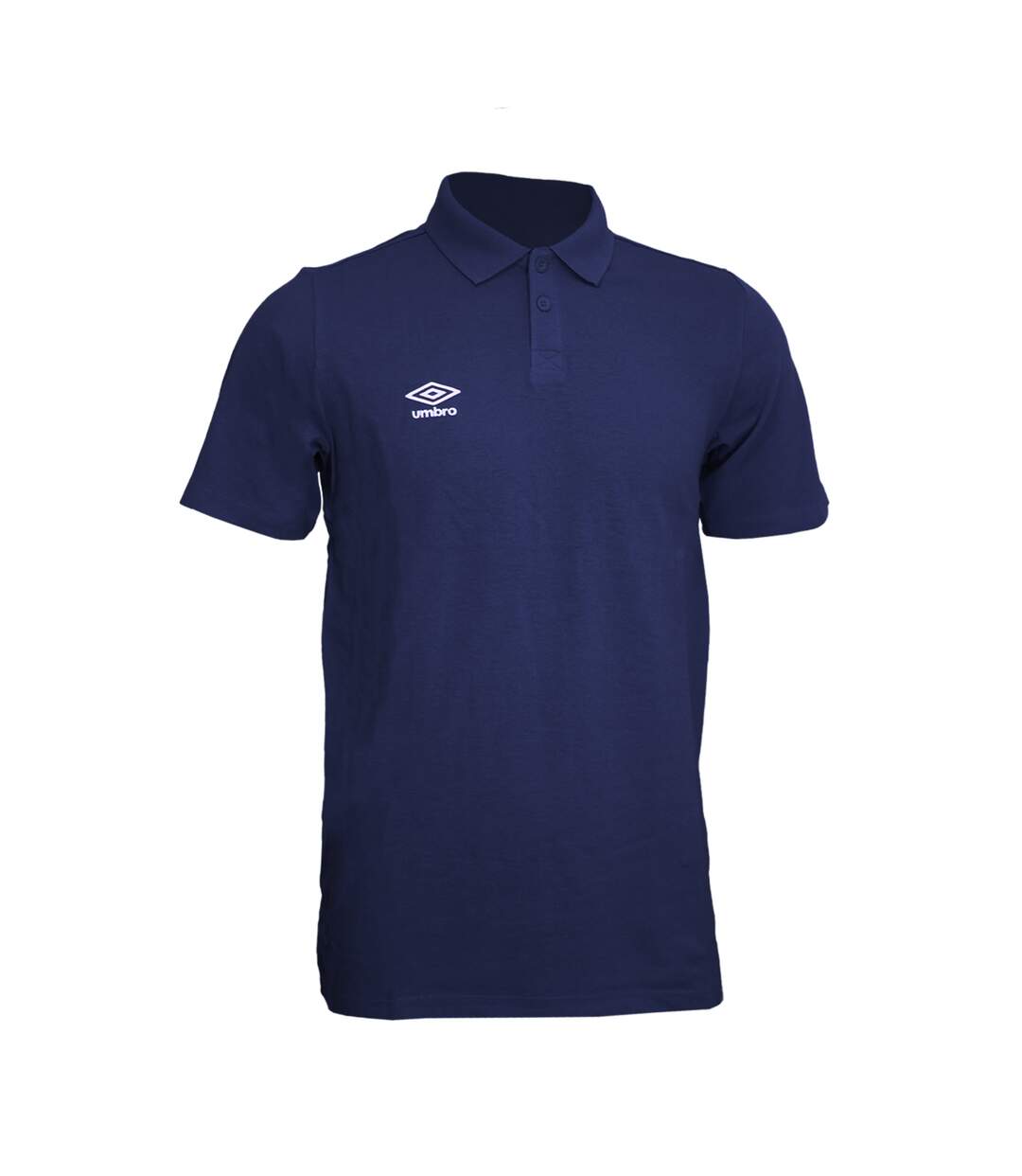 Mens Essential Polo Shirt Dark Navy White Umbro-1