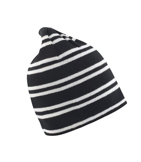 Bonnet Team Blanc Noir Result Winter Essentials