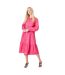 Womens/ladies poplin petite midi shirt dress raspberry Debenhams