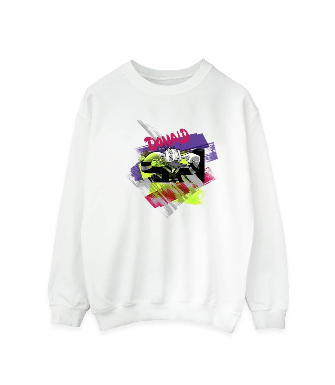 Disney Femmes/Les femmes Donald Duck Ear Plug Bright Sweatshirt (Blanc) - UTBI28782-1