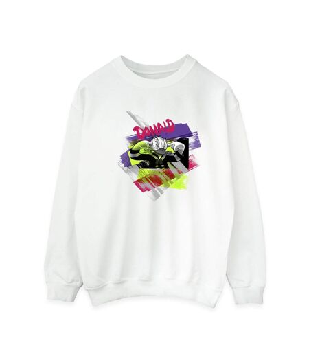 Disney Femmes/Les femmes Donald Duck Ear Plug Bright Sweatshirt (Blanc) - UTBI28782