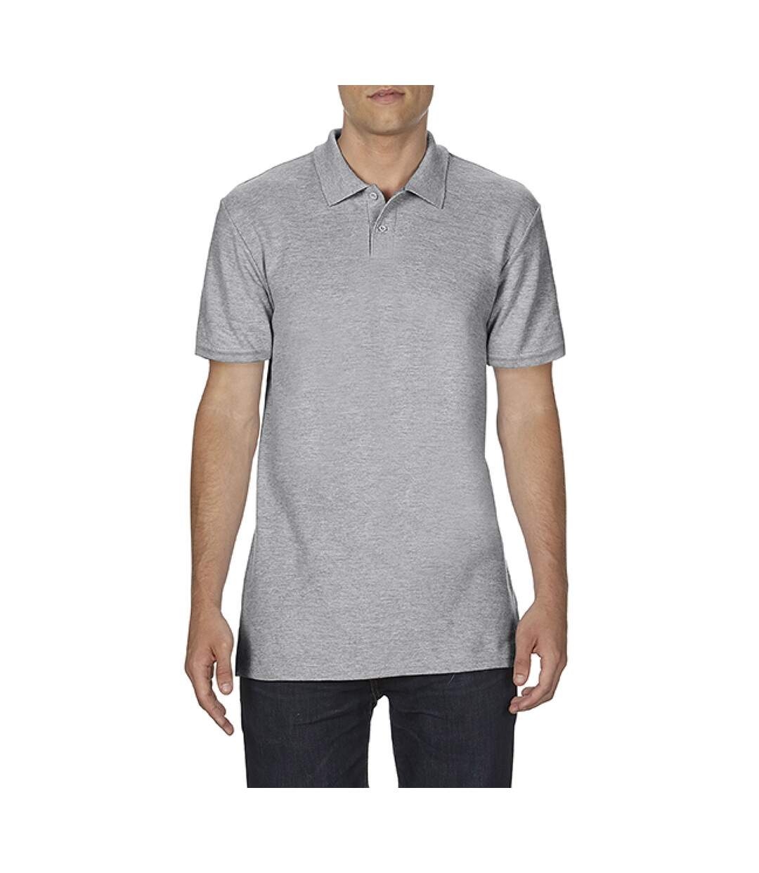 Softstyle polo homme gris clair Gildan