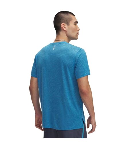 Mens Launch Camo Regular Running T-shirt Blue Under Armour