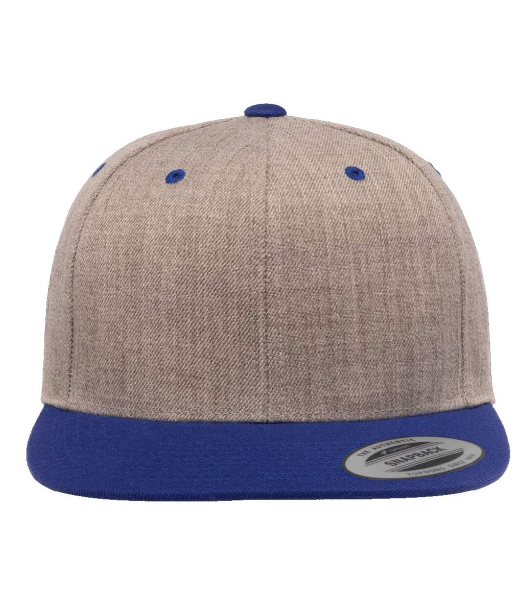 Casquette ajustable classique homme gris / bleu roi Yupoong-3