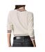 Pull beige/rouge femme calvin klein jeans woven label-2