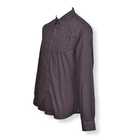 Chemise homme manches longues avec motifs couleur bleu