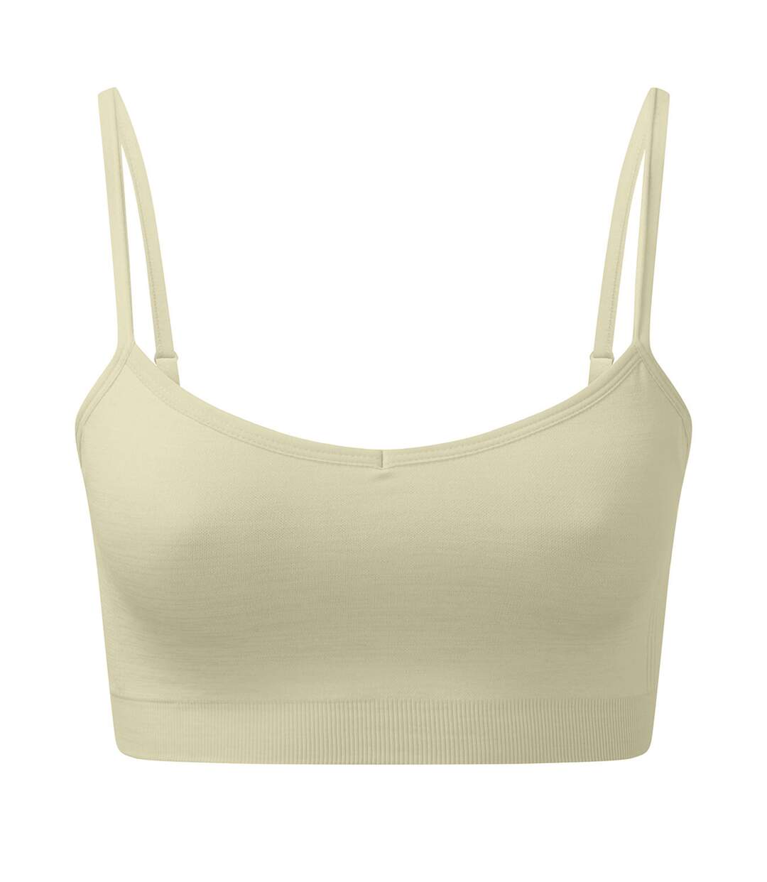 Womens/ladies melange seamless 3d sports bra sage green TriDri-1