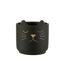 Cache-Pot en Céramique Chat 20cm Noir & Or-1