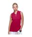 Polo sans manches gamergearpour femme framboise/blanc GAMEGEAR