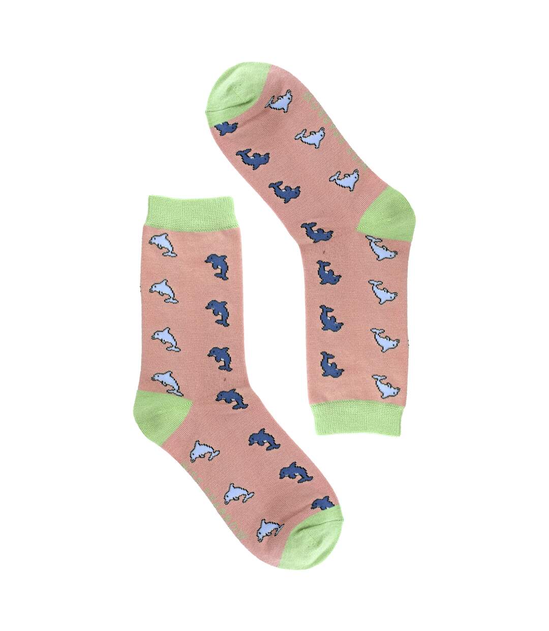 Miss Sparrow - Chaussettes Fantaisie Femme Bambou Motif Dauphins Douces-3