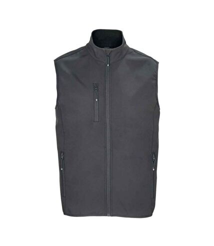 SOLS Mens Falcon Softshell Recycled Body Warmer (Charcoal)
