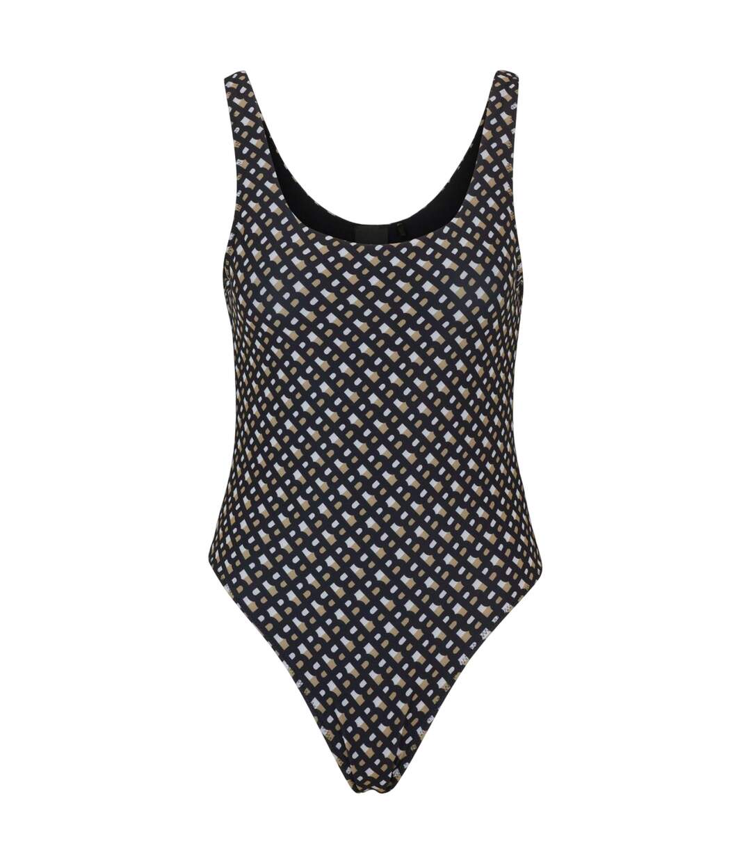 Maillot De Bain 1 Pièce Style Monogramme Mimi Femme Noir Boss-2
