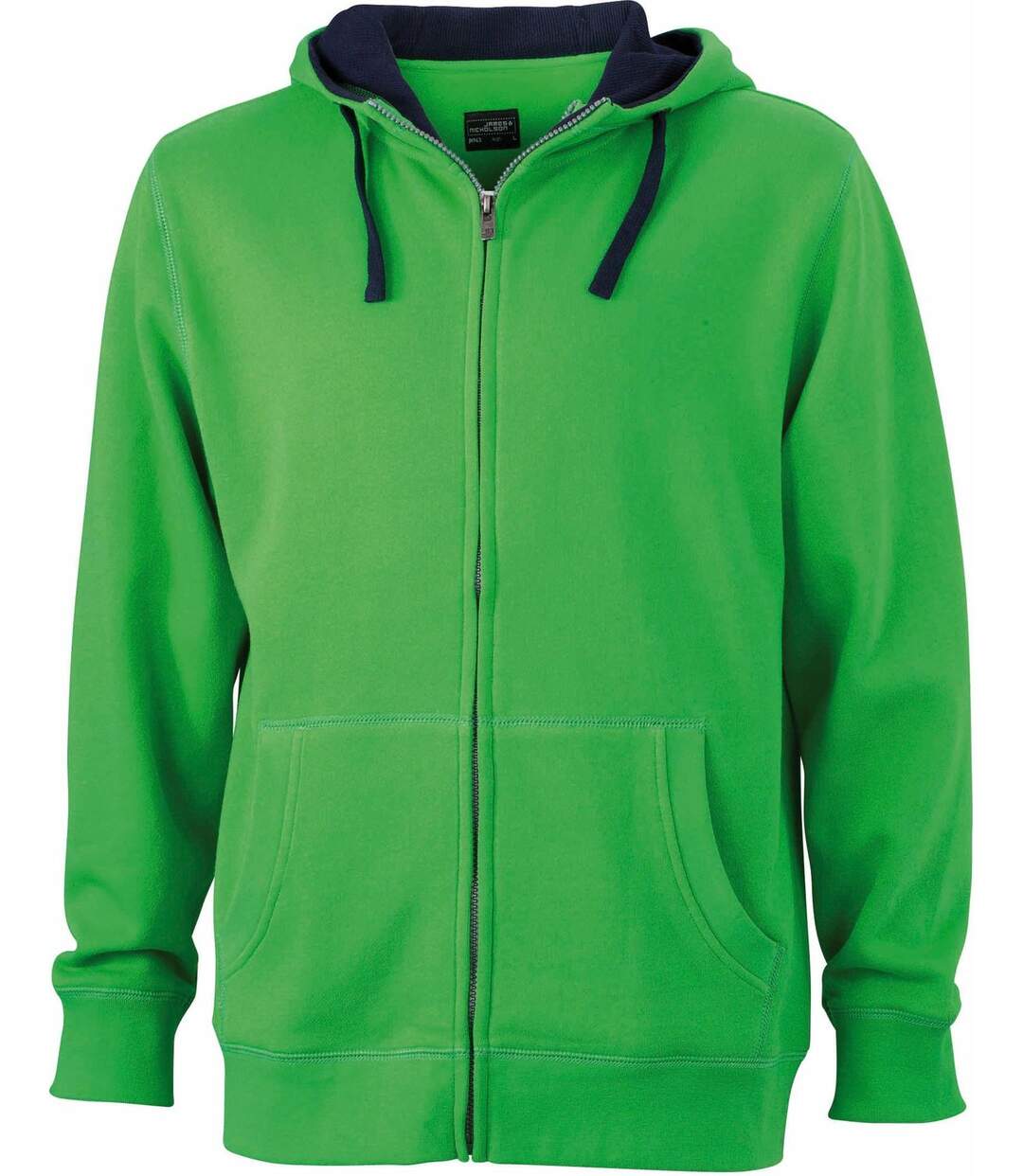 Veste zippée à capuche homme - JN963 - vert lime-2