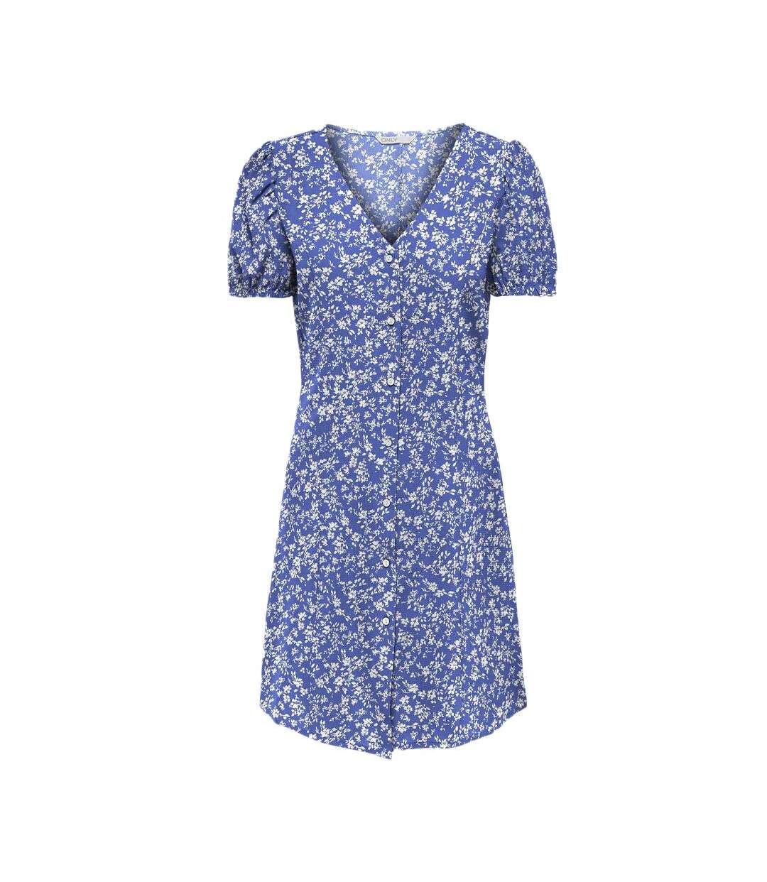 Robe Bleu/Blanche à fleurs Femme Only Nova - L-1