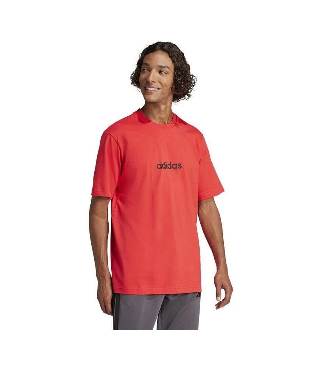 T-shirt Linear Homme Rouge Adidas-1
