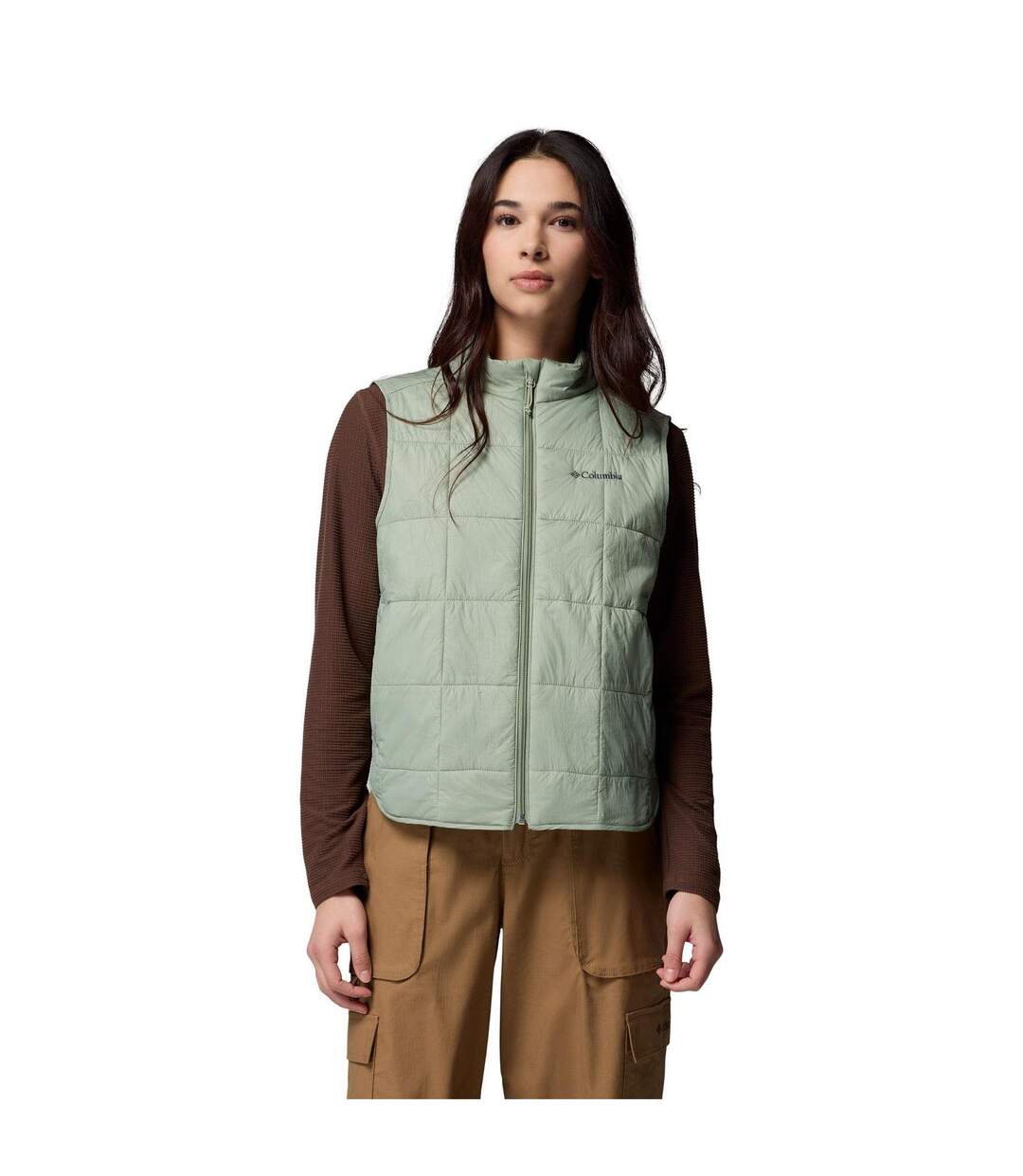 Womens/ladies Quilted Gilet Safari Columbia-2