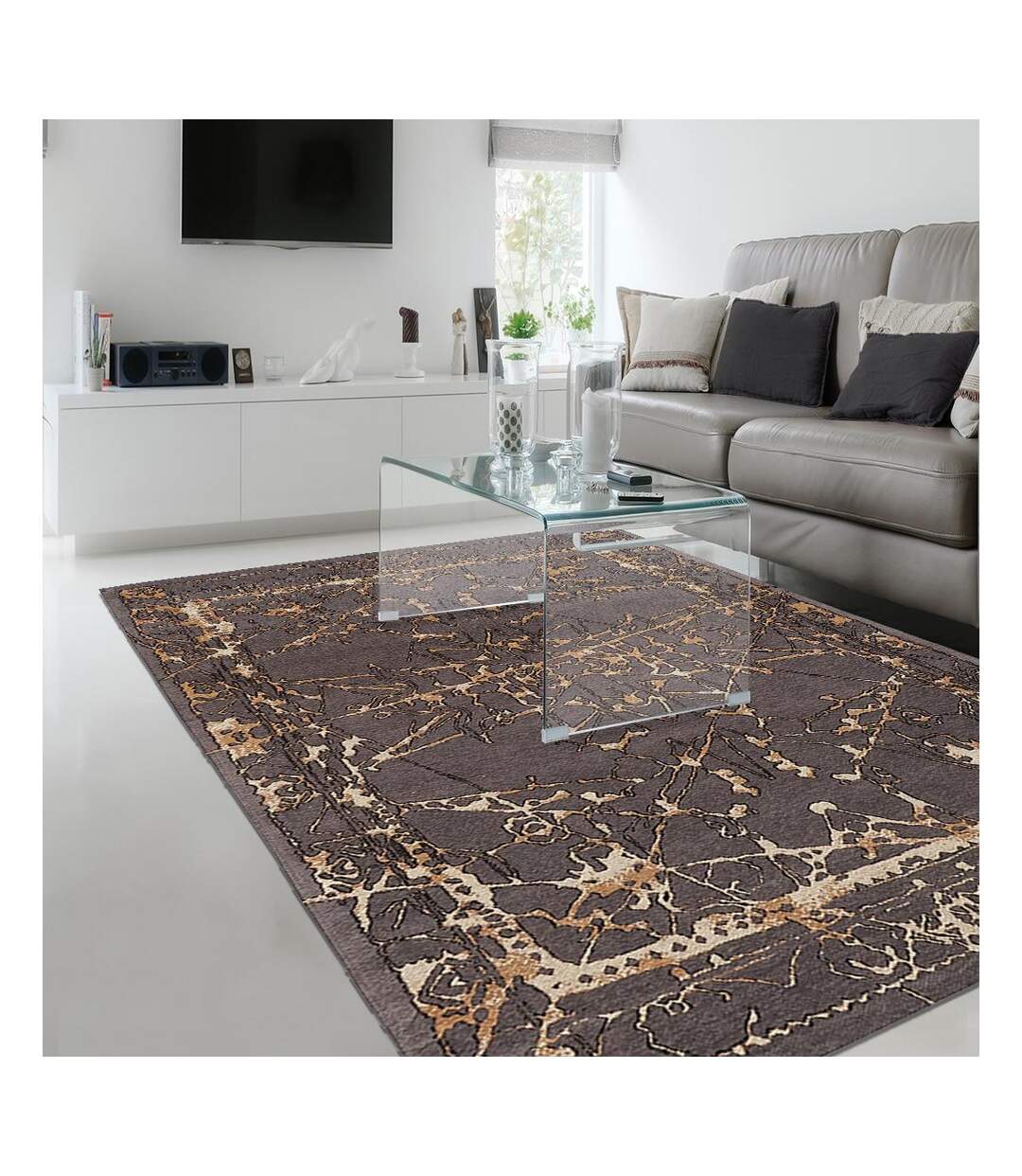 Tapis kilim fait main motif abstrait DESTURAL-2