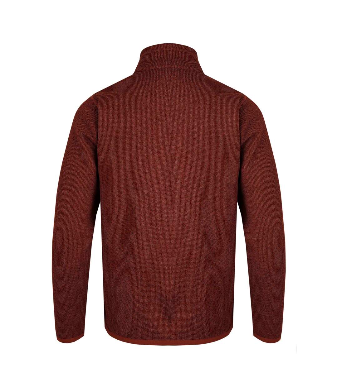 Mens turlock bonded quarter zip fleece top chocolate Weird Fish