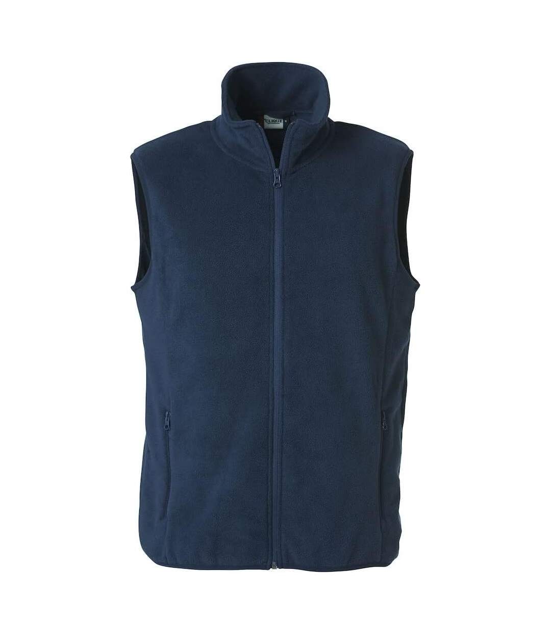 Mens Basic Polar Fleece Gilet Dark Navy Clique-1