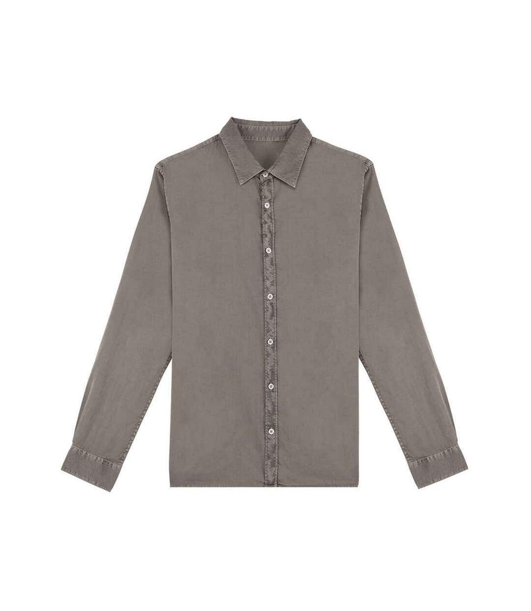 Mens washed long-sleeved shirt pale khaki Native Spirit