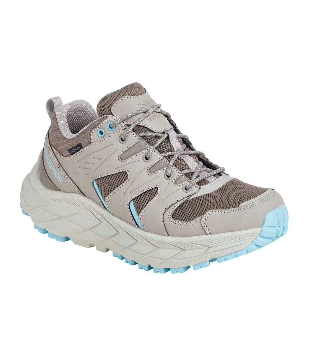Chaussures De Randonnée Femme Beige Taupe Vert Sarcelle Karrimor-1