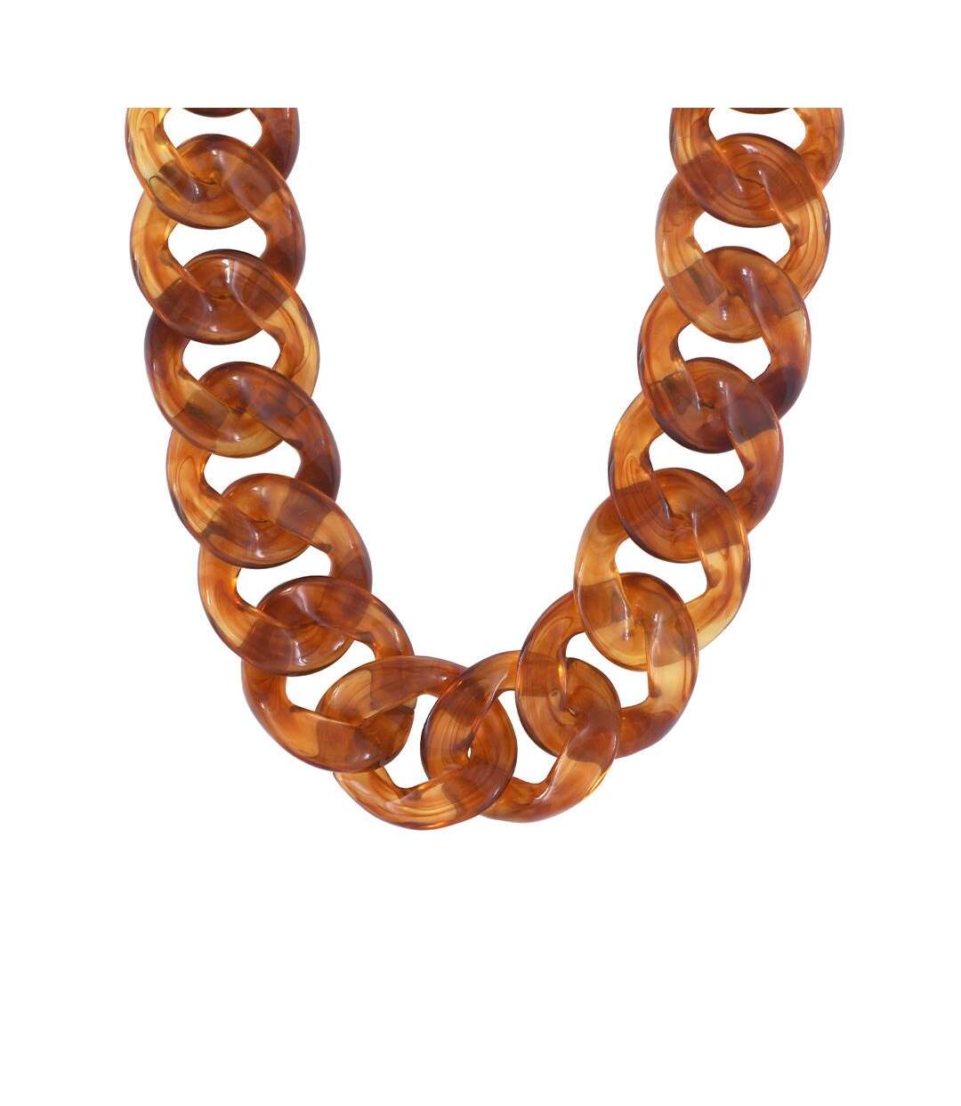 Collier chaîne en résine marron femme clio blue lena-2