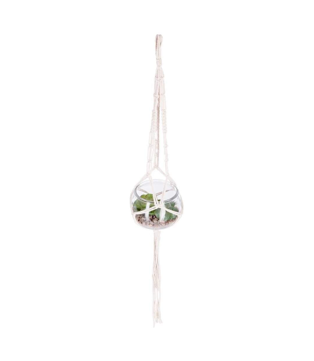 Plante Artificielle à Suspendre Verre 53cm Transparent-1
