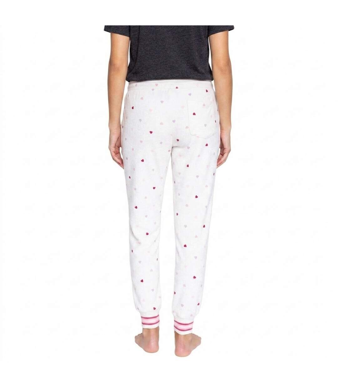 Bas De Pyjama Motif/style Cœur Femme Blanc Cassé PJ Salvage-3