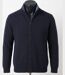 CHALLENGER CELTIC1 — Gilet cardigan zippé bleu marine : la chaleur naturelle de la laine-3