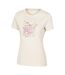 Womens/ladies Snowdon Mountain Relaxed Fit T-shirt Beige Mountain Warehouse-3
