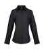 Premier Womens/Ladies Supreme Poplin Long-Sleeved Formal Shirt (Black) - UTPC7268