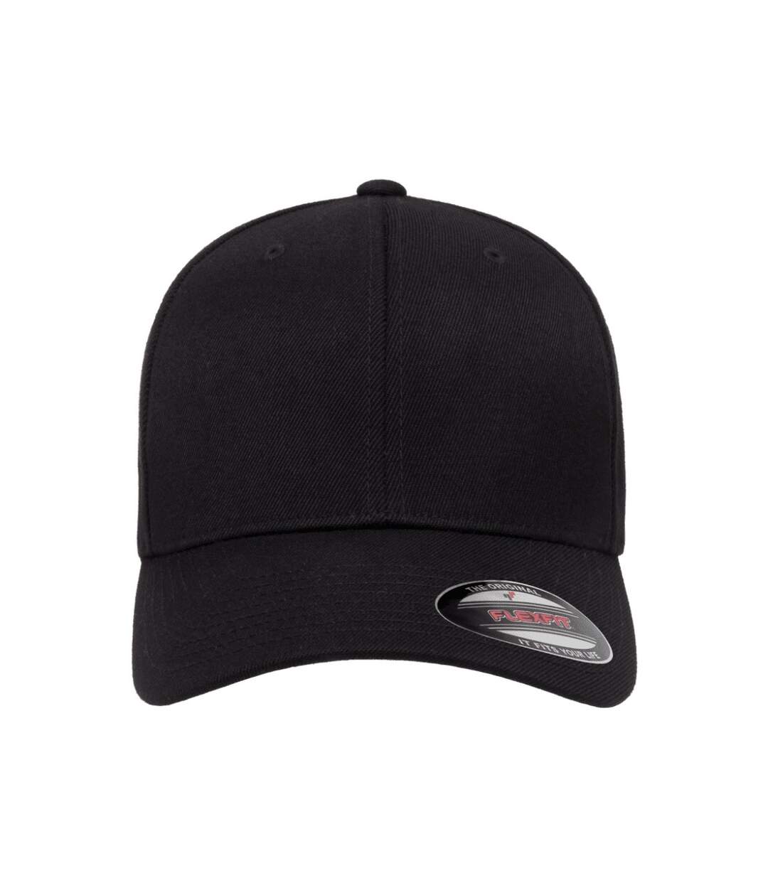 Casquette de baseball flexfit adulte noir Yupoong-1