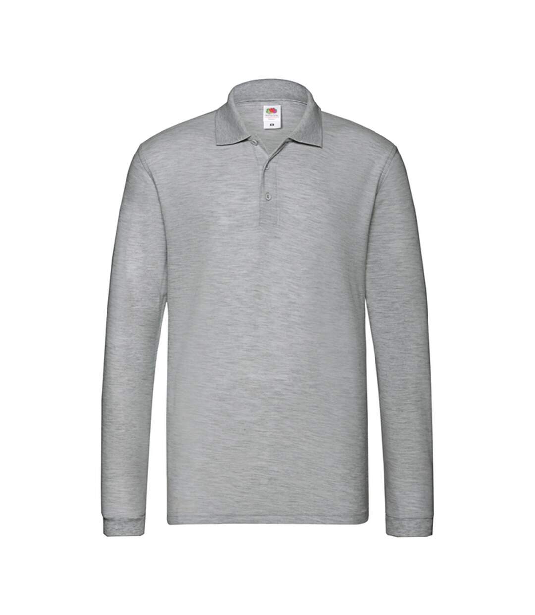 Polo Premium Homme Gris Clair Chiné Fruit Of The Loom-1