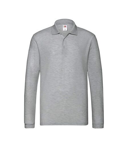 Polo Premium Homme Gris Clair Chiné Fruit Of The Loom