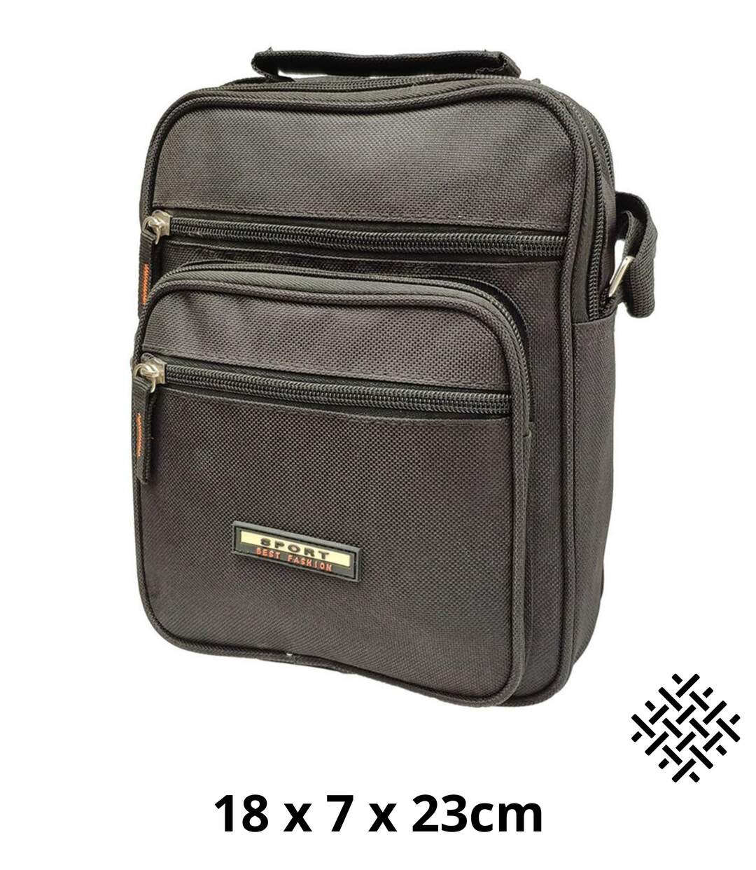 Sacoche homme bandoulière noire - multi-poches - Pratique et raffiné-1