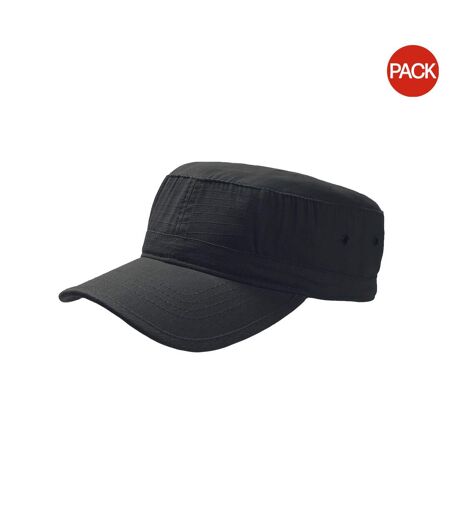 Atlantis Army Military Cap (Pack of 2) (Black) - UTAB424