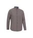 Mens Driftwood Checked Organic Shirt Dark Grey Mountain Warehouse-3