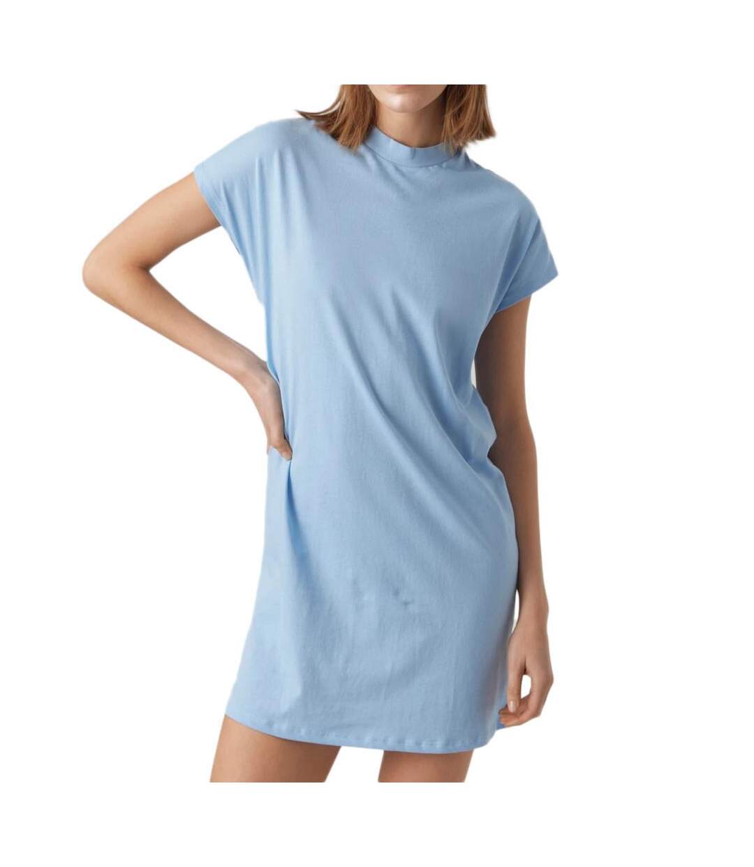 Robe T-Shirt Bleu Femme Vero Moda Turtle - S-1