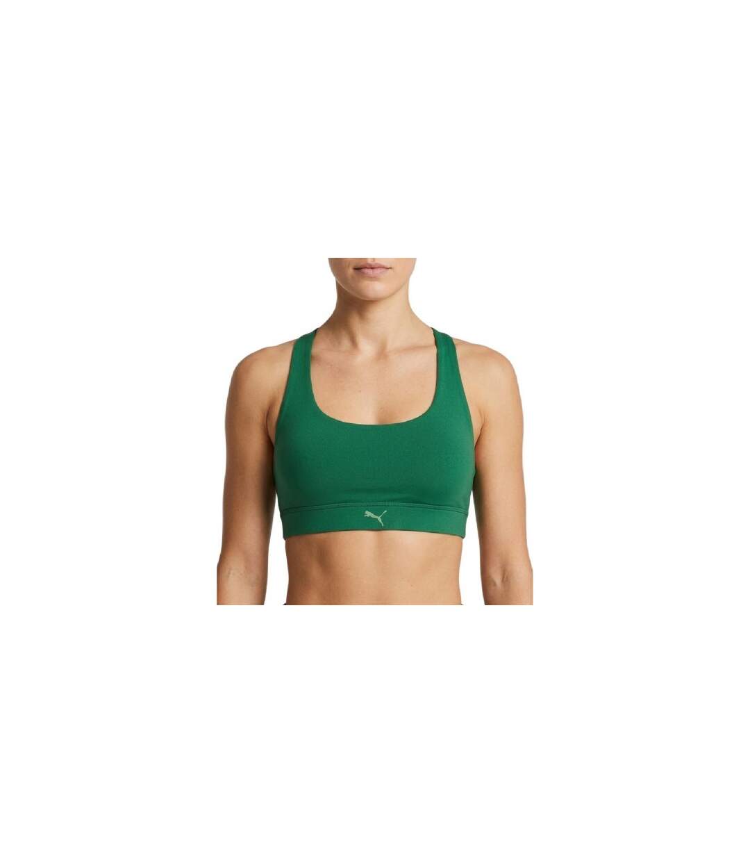 Womens/ladies Medium Impact Sports Bra Vine Green Puma-1
