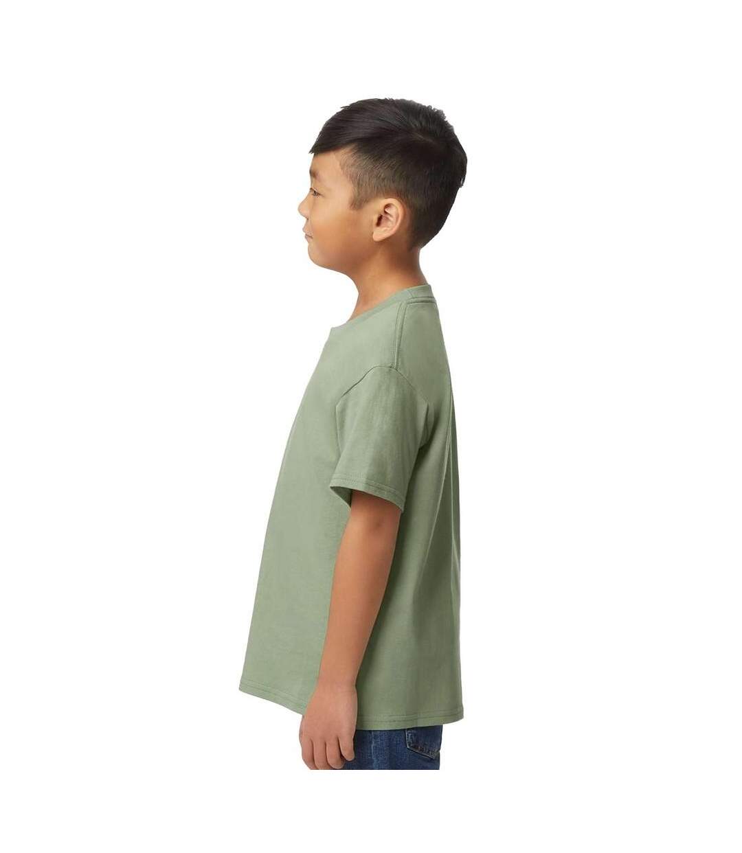 T-shirt Enfant Vert De Gris Gildan-3