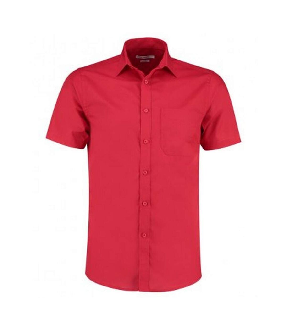 Kustom Kit Mens Short Sleeve Tailored Poplin Shirt (Red) - UTPC3072